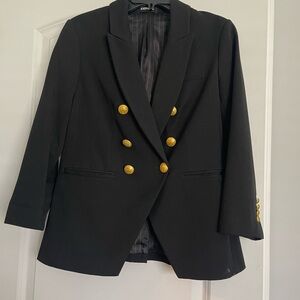Express Black Blazer with Gold Buttons